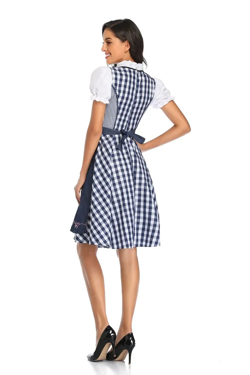 Dirndl Elke - Traditionele Oktoberfest Jurk Voor Dames Met Schort | Beiers Bierfeest Kostuum