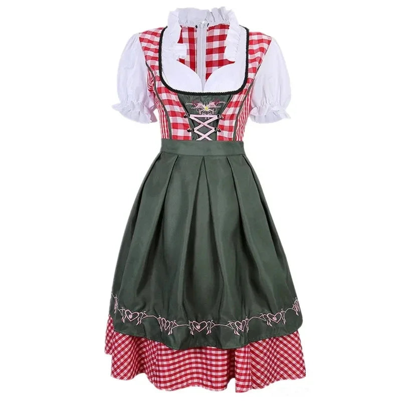 Dirndl Elke - Traditionele Oktoberfest Jurk Voor Dames Met Schort | Beiers Bierfeest Kostuum