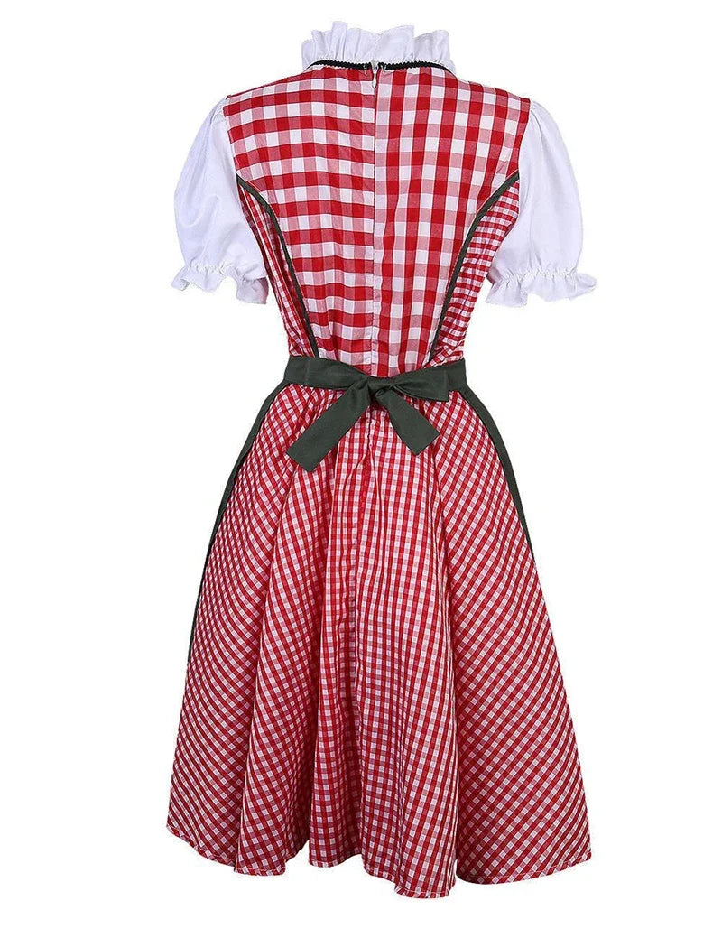 Dirndl Elke - Traditionele Oktoberfest Jurk Voor Dames Met Schort | Beiers Bierfeest Kostuum