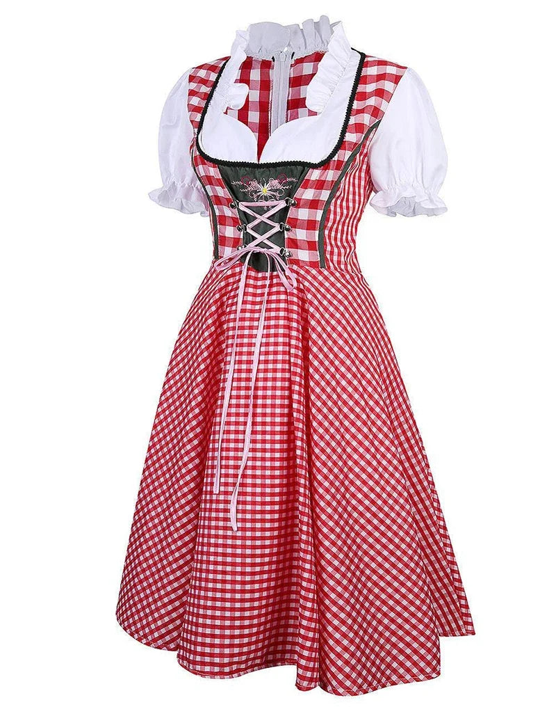 Dirndl Elke - Traditionele Oktoberfest Jurk Voor Dames Met Schort | Beiers Bierfeest Kostuum
