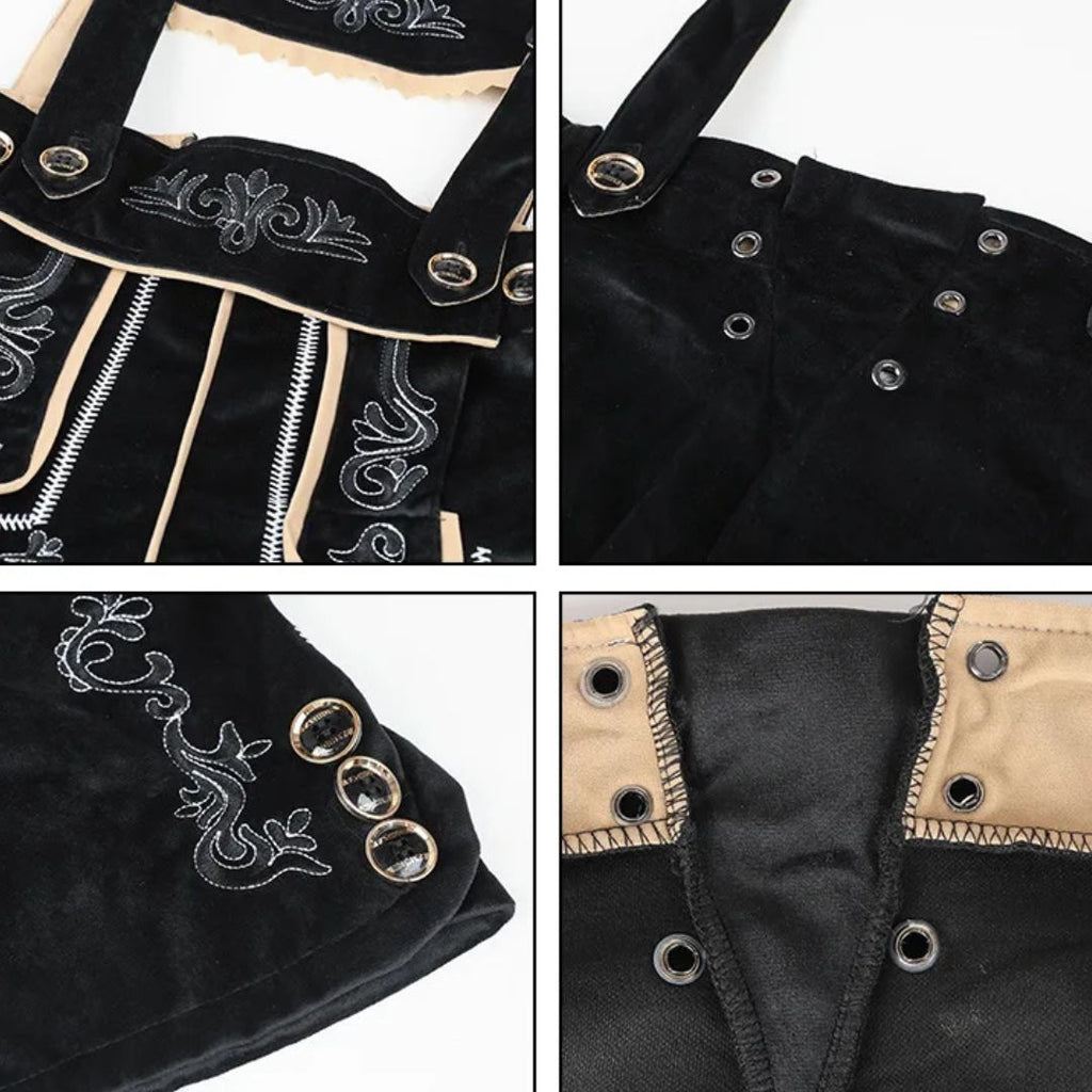 Lederhose Fritz - Compleet Oktoberfest Lederhosen Outfit met Bretels