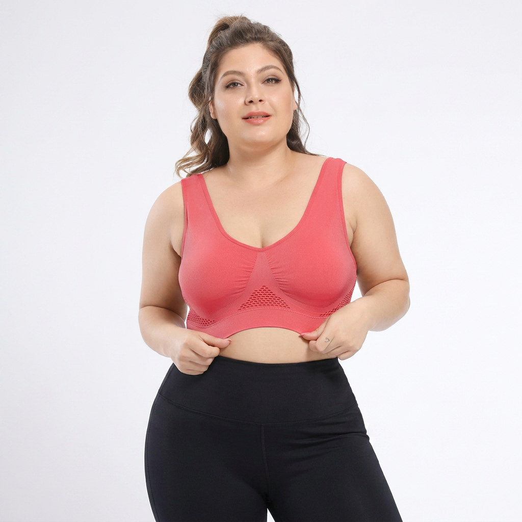 Plus Size Sports Bra | Breathable Comfort Fit, Wide-Strap Support & Smooth Everyday Shape