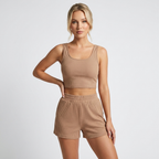 Ribbed Crop Top & Shorts Set | Soft Summer Texture, Relaxed Fit & Effortless Matching Style