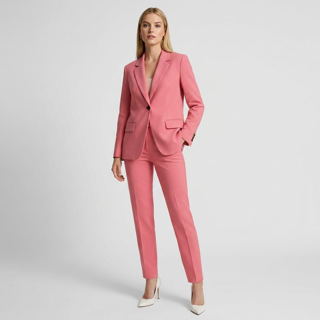 Women’s Tailored Suit Set | Polished Blazer Fit, Straight-Leg Trousers & Modern Office Style