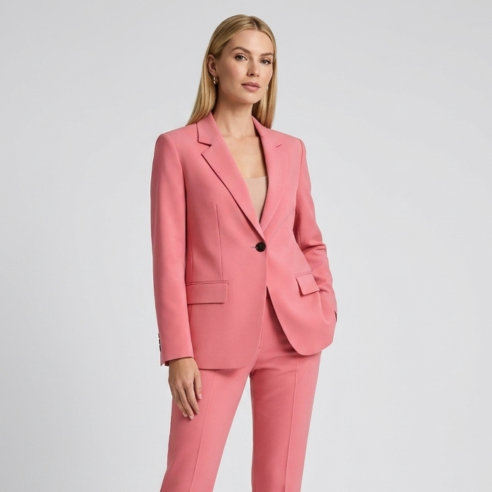 Women’s Tailored Suit Set | Polished Blazer Fit, Straight-Leg Trousers & Modern Office Style