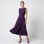 Sleeveless Midi Dress | Twist Waist, Draped Fit & Elegant Occasion Style