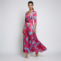 Floral Wrap Maxi Dress | Flowing Fit, V-Neckline & Statement Print