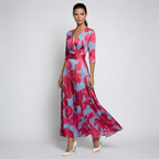 Floral Wrap Maxi Dress | Flowing Fit, V-Neckline & Statement Print