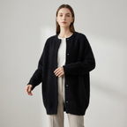 Long Soft Knit Cardigan | Relaxed Oversized Fit, Button Front & Minimal Layering Style