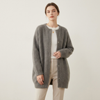 Long Soft Knit Cardigan | Relaxed Oversized Fit, Button Front & Minimal Layering Style
