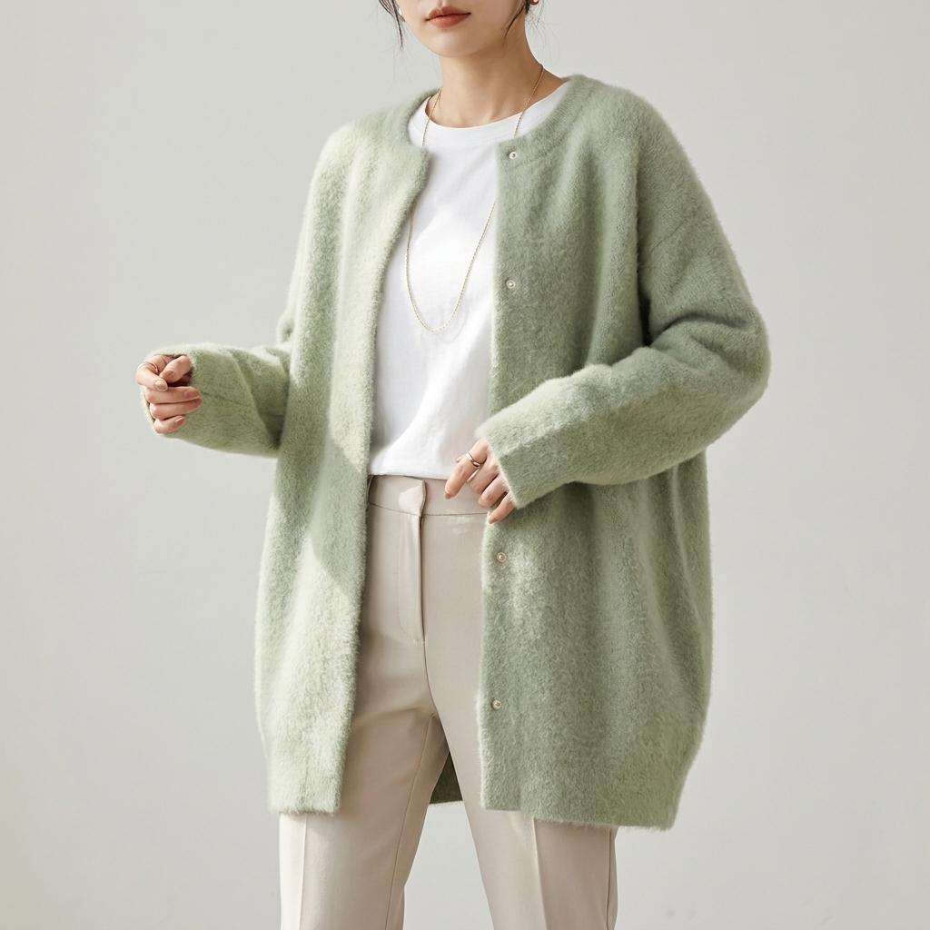 Long Soft Knit Cardigan | Relaxed Oversized Fit, Button Front & Minimal Layering Style