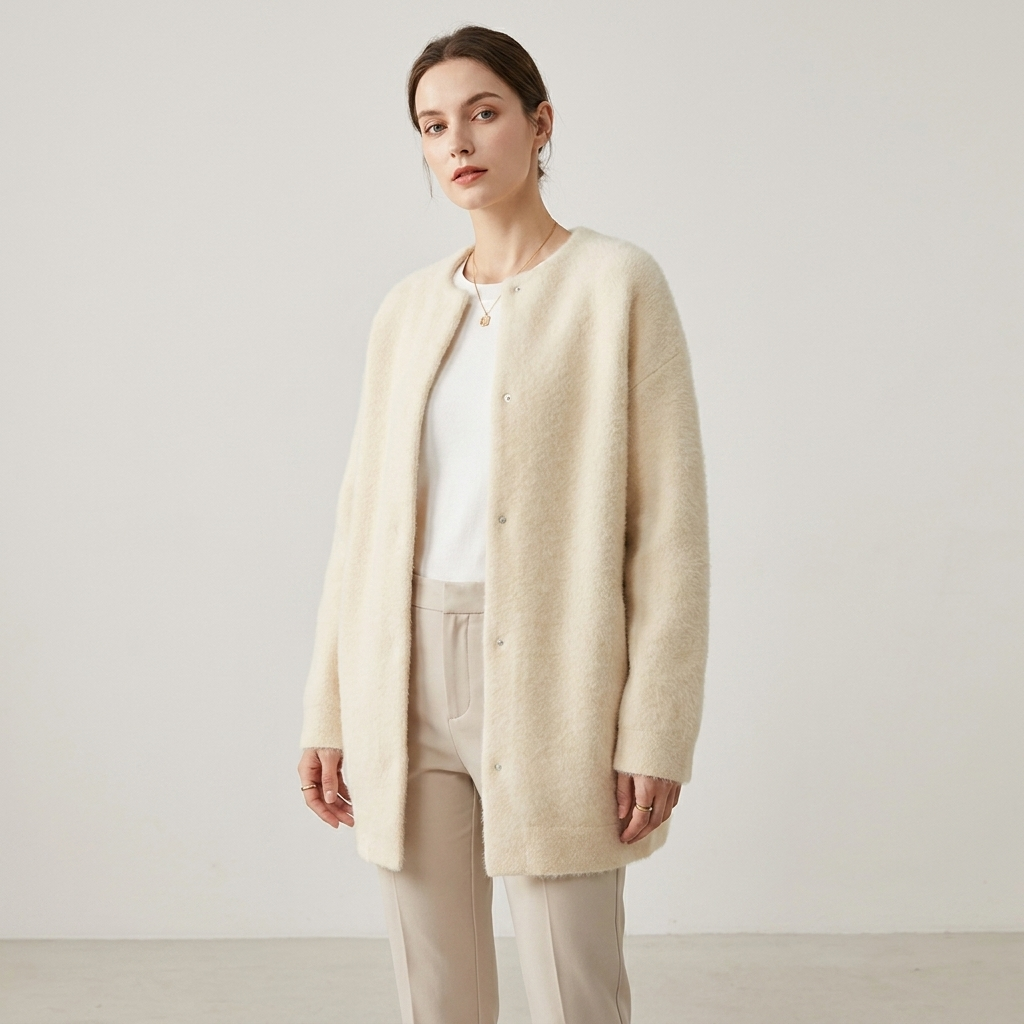 Long Soft Knit Cardigan | Relaxed Oversized Fit, Button Front & Minimal Layering Style