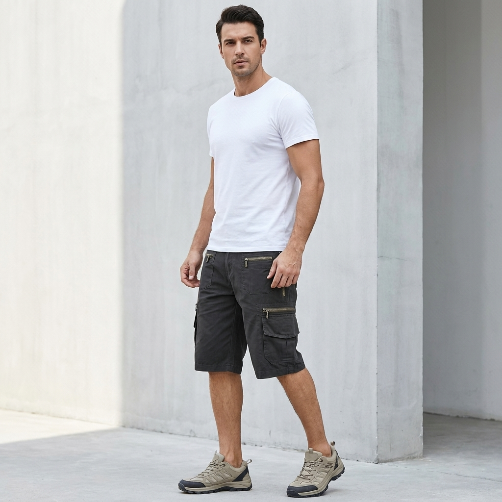 Men’s Multi-Pocket Cargo Shorts | Utility Storage, Relaxed Fit & Outdoor Detail