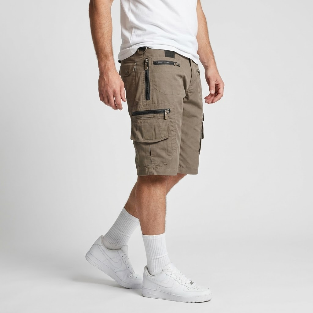 Men’s Multi-Pocket Cargo Shorts | Utility Storage, Relaxed Fit & Outdoor Detail