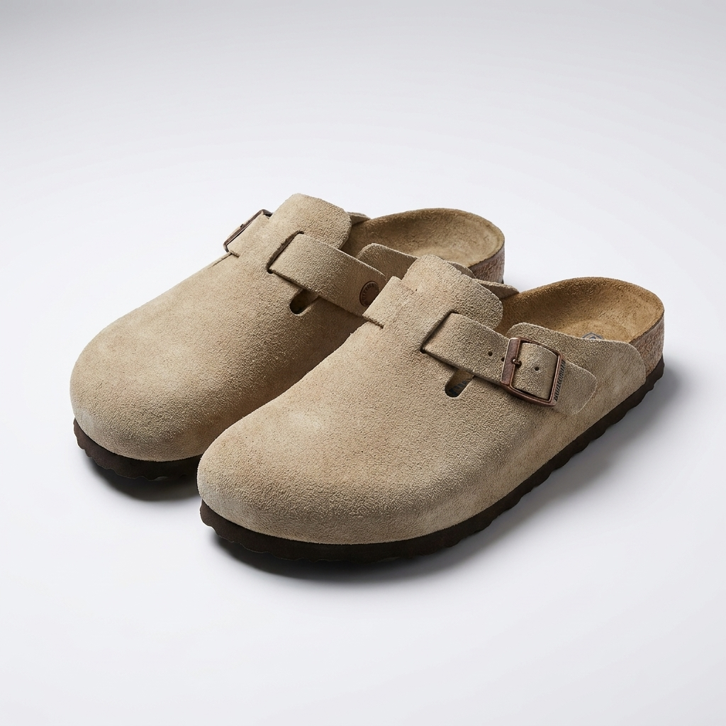 Men’s Buckle Clog Sandals | Suede-Look Finish, Soft Footbed & Easy Slip-On Fit