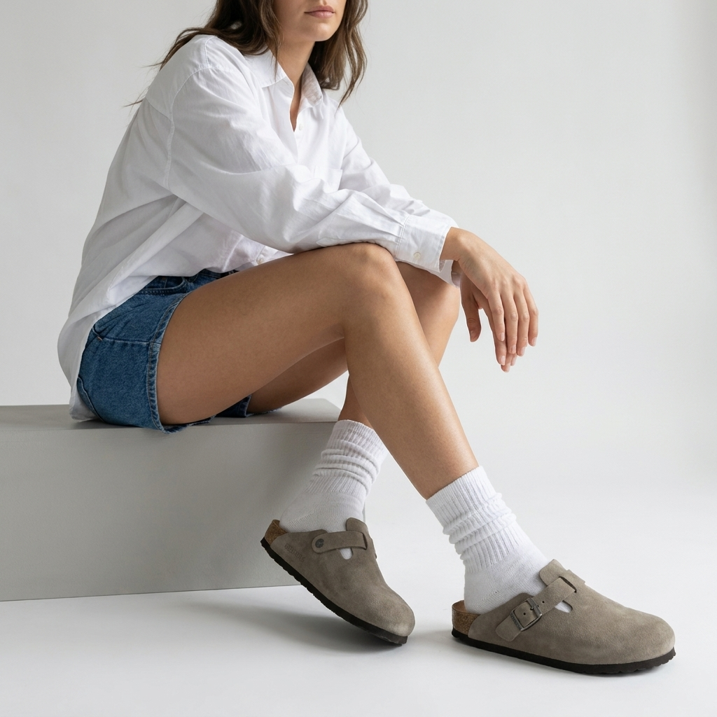 Women’s Buckle Slide Sandals | Suede-Look Finish, Soft Footbed & Easy Slip-On Fit