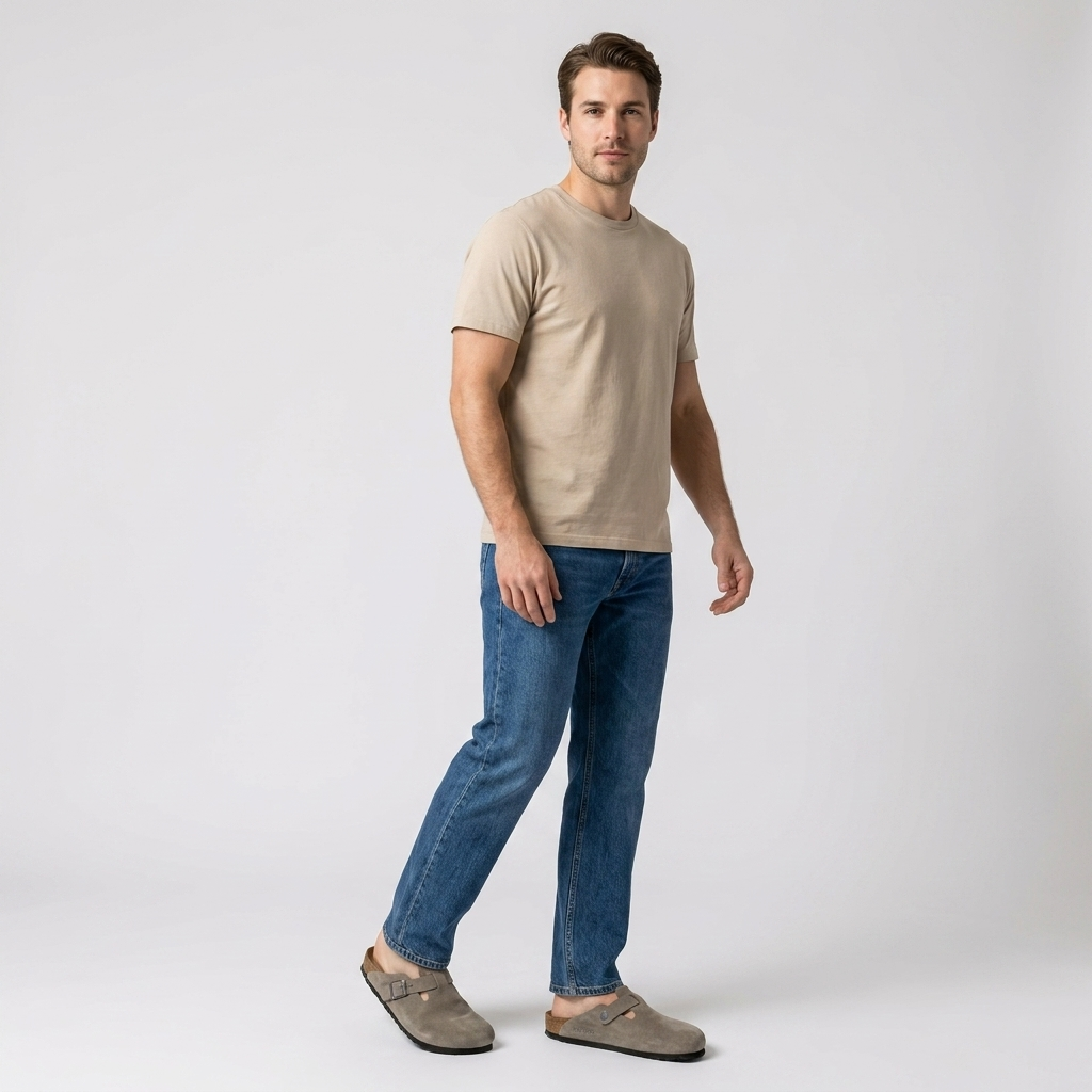 Men’s Buckle Clog Sandals | Suede-Look Finish, Soft Footbed & Easy Slip-On Fit
