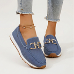 Women’s Horsebit Slip-On Loafers | Breathable Knit, Cushioned Sole & Everyday Comfort