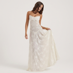 Enchanted Floral Maxi Dress | Corset Back, Jacquard Detail & Elegant Occasion Style