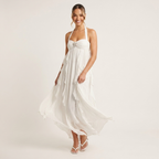Halter Chiffon Maxi Dress | Draped Front, Embellished Detail & Flowing Occasion Style