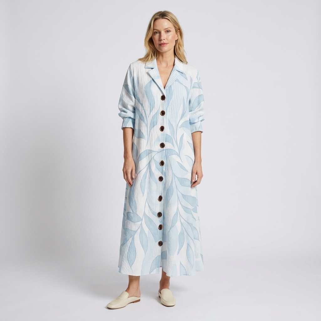 Printed Button Shirt Dress | Relaxed Fit, Lightweight Fabric & Summer Styling