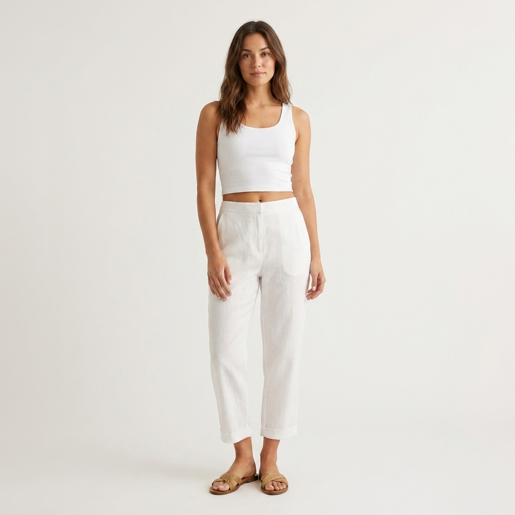 Women’s Relaxed Linen Pants | Lightweight Fabric, Elastic Waist & Summer Fit