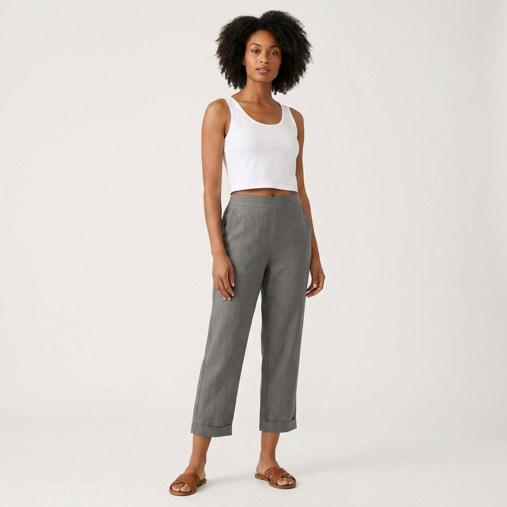 Women’s Relaxed Linen Pants | Lightweight Fabric, Elastic Waist & Summer Fit