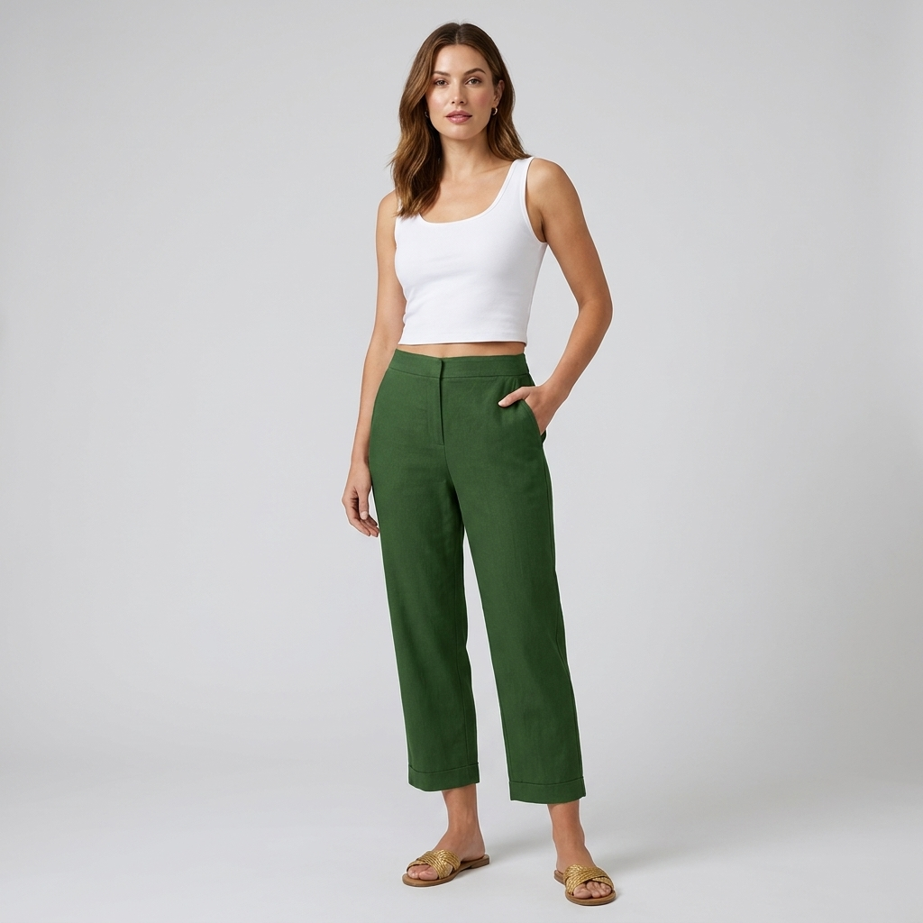 Women’s Relaxed Linen Pants | Lightweight Fabric, Elastic Waist & Summer Fit
