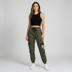 Women’s High-Waist Cargo Joggers | Utility Pockets, Elastic Waist & Streetwear Fit