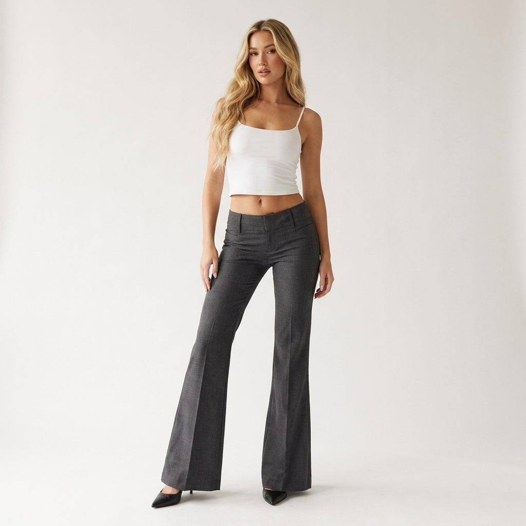 Women’s High-Waist Flared Trousers | Tailored Fit, Wide Leg & Elegant Everyday Style