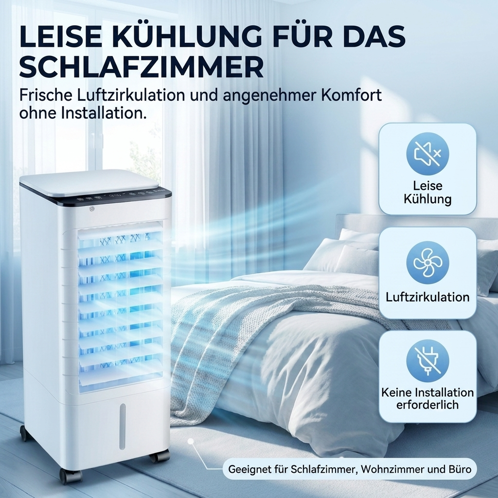 Evaporative Cooler 3-in-1 – Cools, Humidifies and Circulates on Castors