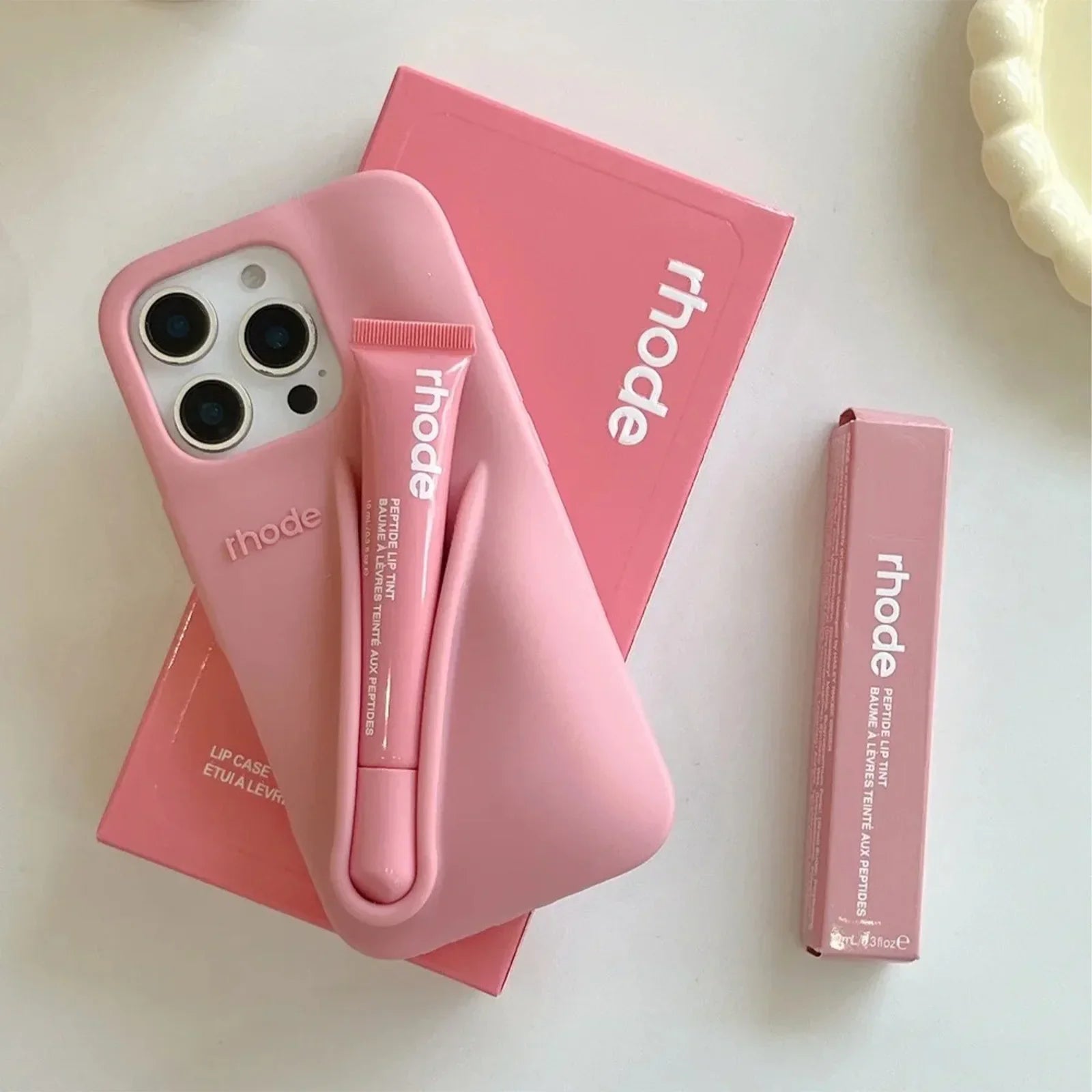 iPhone Case with Lip Gloss Set for iPhone 13-17 0