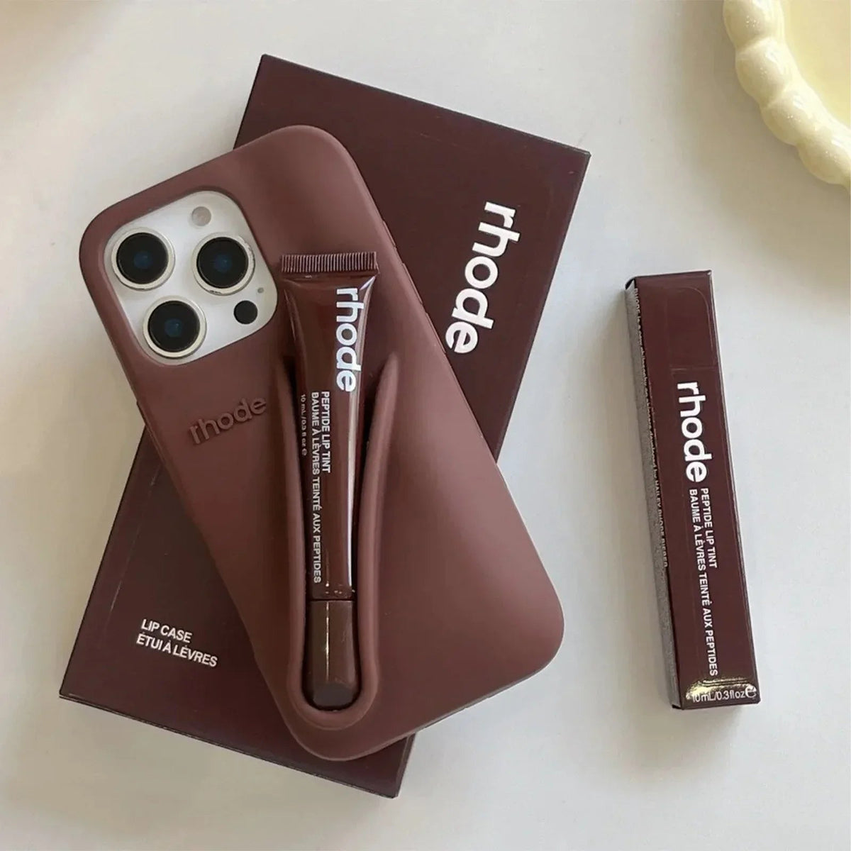 iPhone Case with Lip Gloss Set for iPhone 13-17 5