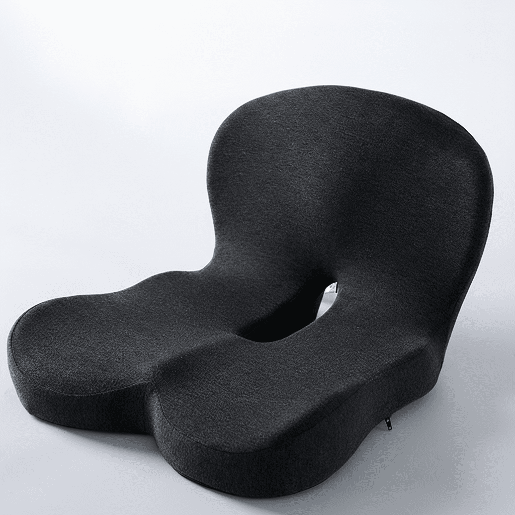 Ergonomic Seat Cushion – Memory Foam Comfort with Non-Slip Base & Washable Cover