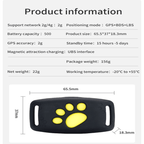 GPS Tracker for Dogs and Cats – Real-Time Location, Lightweight
