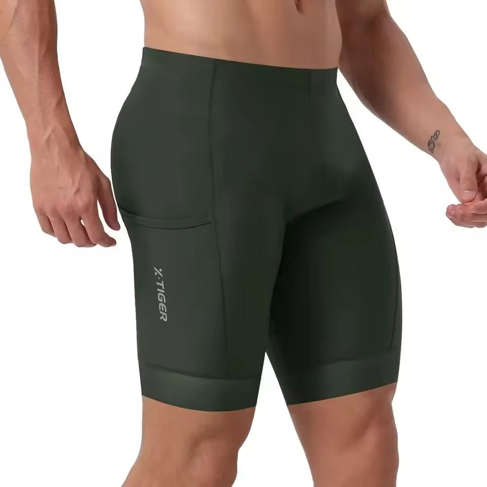 Mens Cycling Shorts – Gel Padding with Grip Legs and Reflective Trim