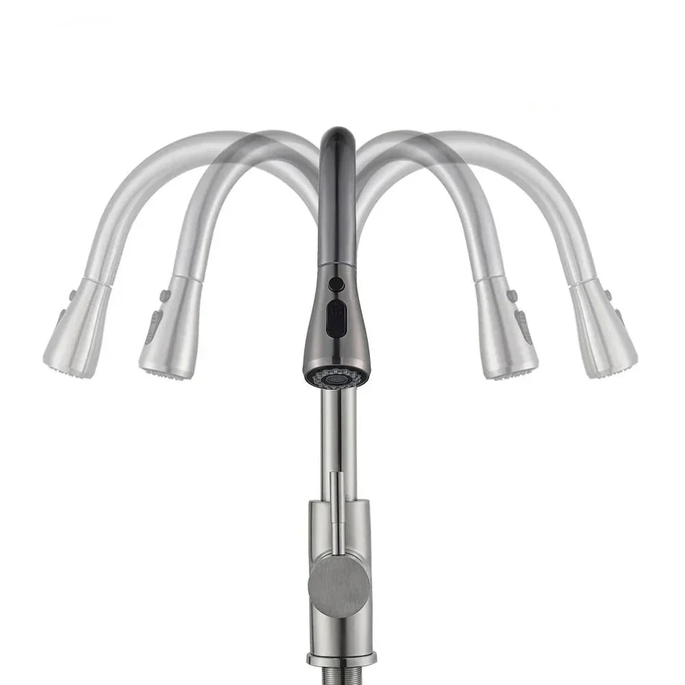 Pull-Down Kitchen Faucet – Single Handle Sink Mixer Tap with Dual Spray