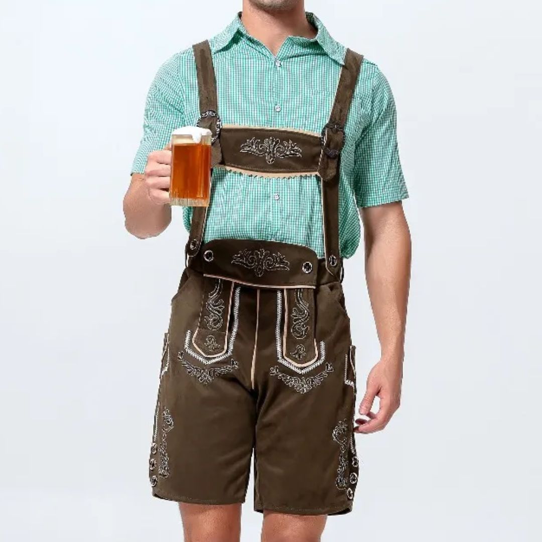 Lederhose Anton - Heren Lederhosen Oktoberfest Kostuum – Authentiek Beiers Outfit