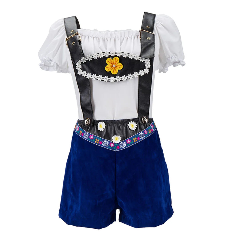 Lederhose Gertrud - Vrouwelijk Oktoberfest Kostuum met Traditionele Beierse Stijl