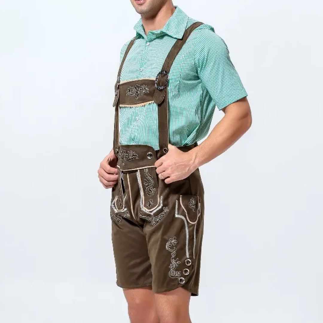 Lederhose Anton - Heren Lederhosen Oktoberfest Kostuum – Authentiek Beiers Outfit
