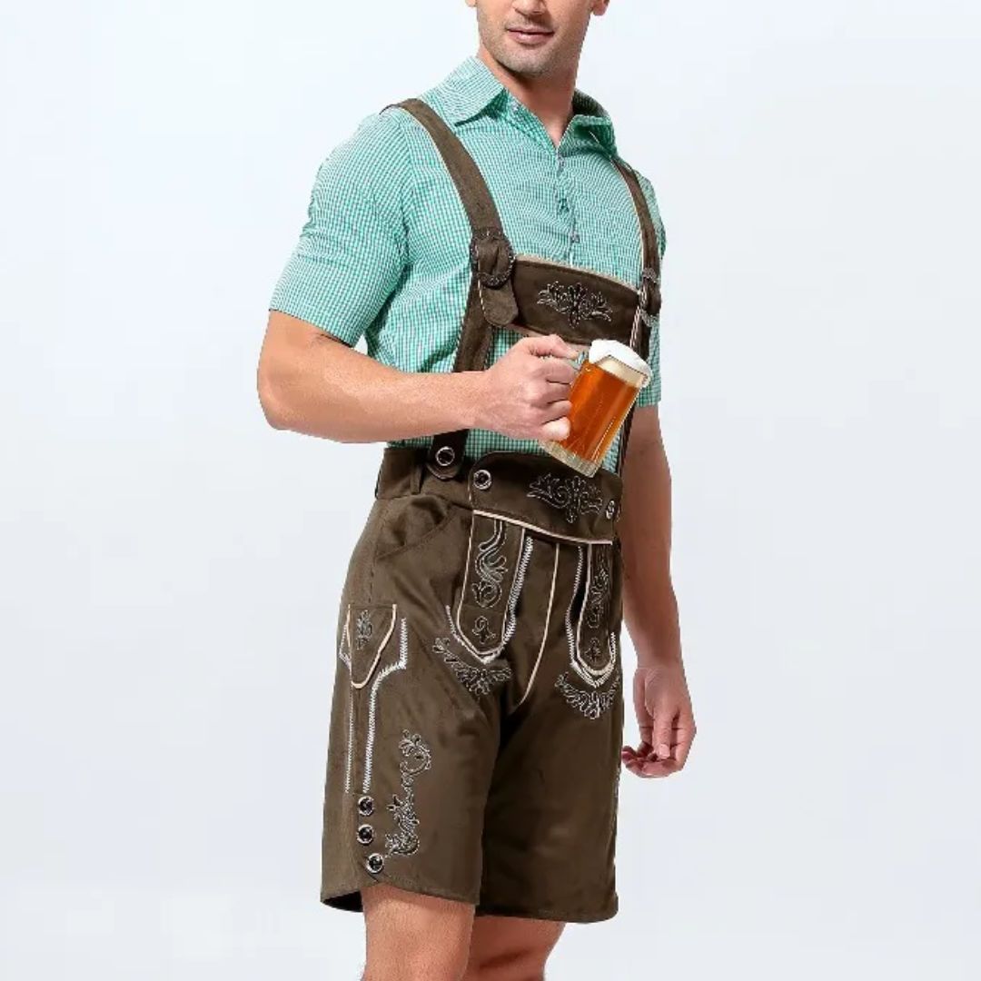Lederhose Anton - Heren Lederhosen Oktoberfest Kostuum – Authentiek Beiers Outfit