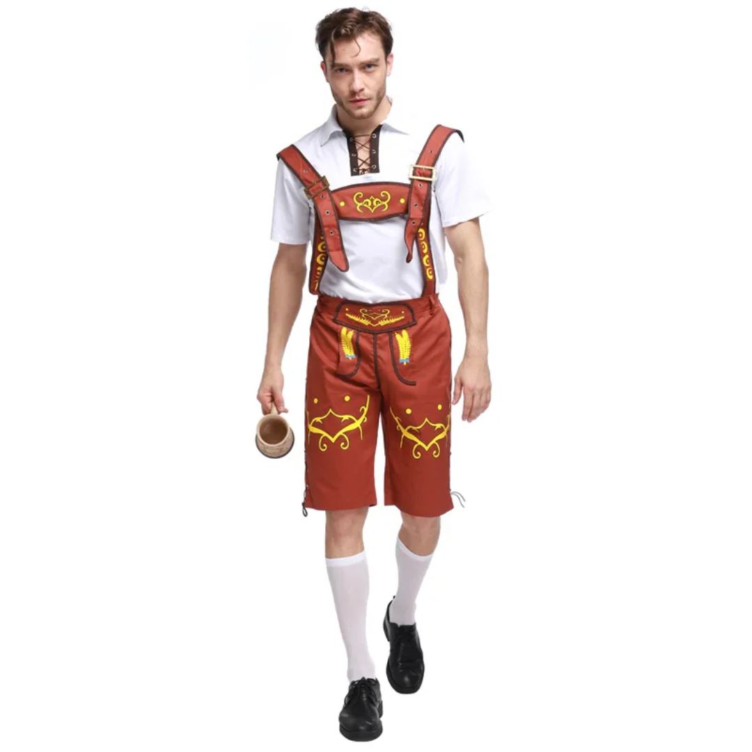 Lederhose Hans - Heren Traditionele Lederhosen Oktoberfest Outfit