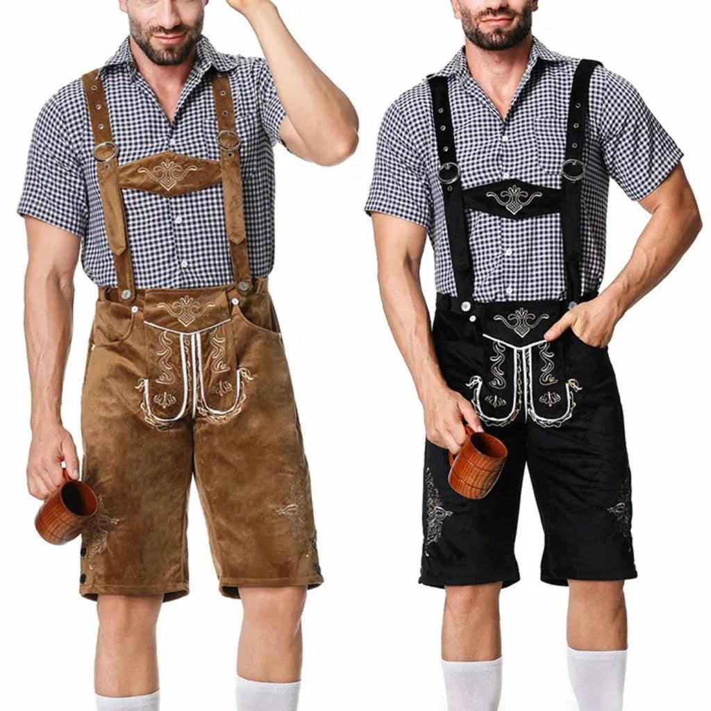 Lederhose Wolfgang - Heren Lederhosen Oktoberfest Kostuum – Authentieke Beierse Outfit