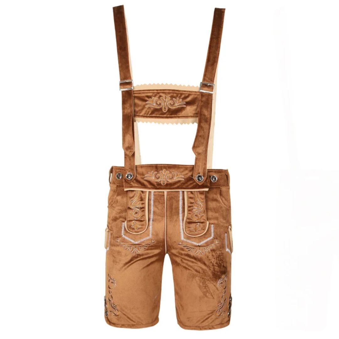 Lederhose Romeo – Men's Oktoberfest & Carnival Costume with Faux Leather Shirt