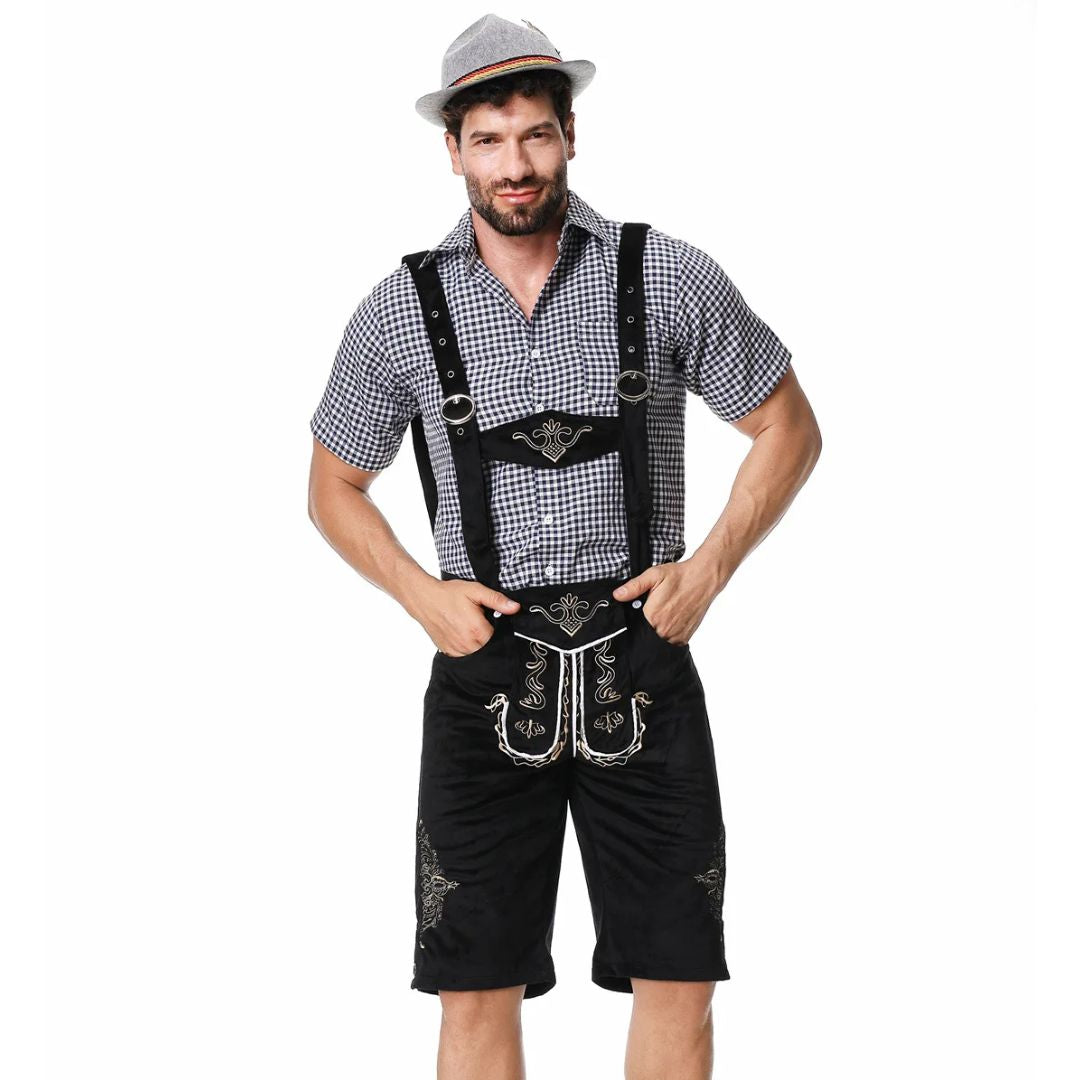 Lederhose Wolfgang - Heren Lederhosen Oktoberfest Kostuum – Authentieke Beierse Outfit