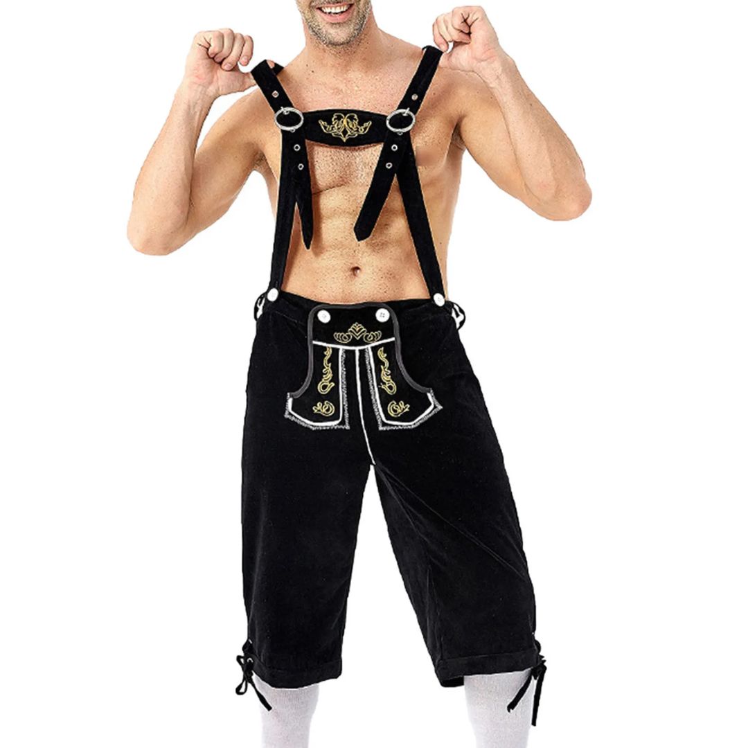 Lederhose Karl - Beierse Lederhosen voor Heren met Bretels – Perfect voor Oktoberfest