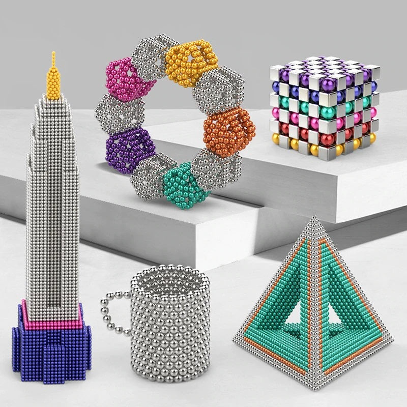 Magnetic Building Balls Set – Creative 3D Construction Kit with Strong Metal Spheres