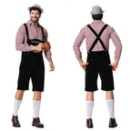 Lederhose Otto - 3-Delig Oktoberfest Kostuum voor Heren met Lederhosen, Overhemd & Hoed
