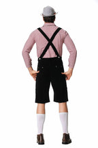 Lederhose Otto - 3-Delig Oktoberfest Kostuum voor Heren met Lederhosen, Overhemd & Hoed