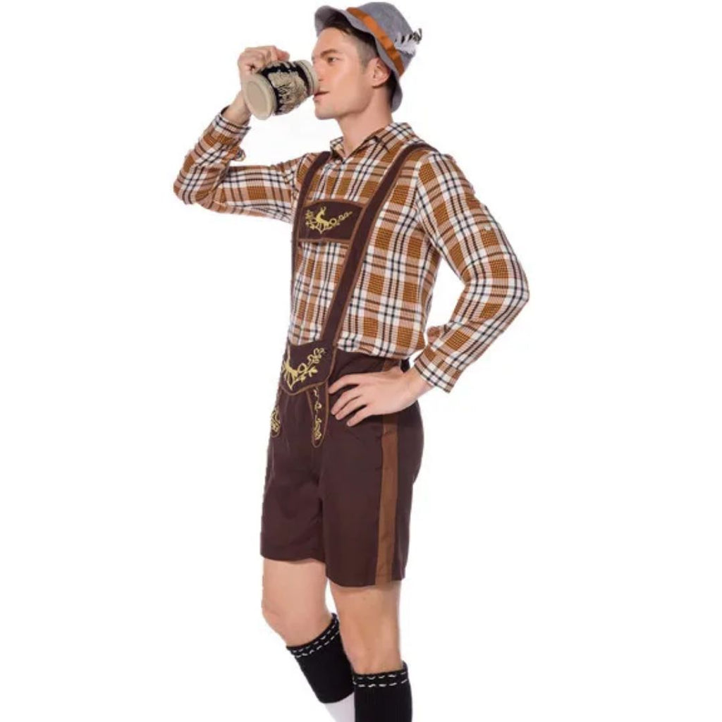 Lederhose Ludwig - Traditioneel Oktoberfest Kostuum voor Bars en Bierfestivals 2025